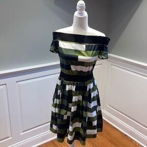 Prada Off Shoulder Cotton Dress
